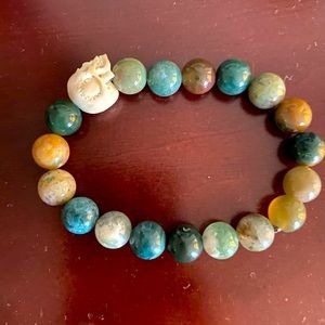 Genuine Agate Beaded Bracelet